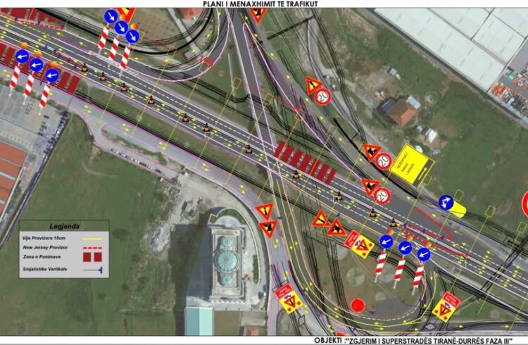 Nga nesër shmangni autostradën Tiranë-Durrës për dy net: ARRSH njofton bllokimin e korsive