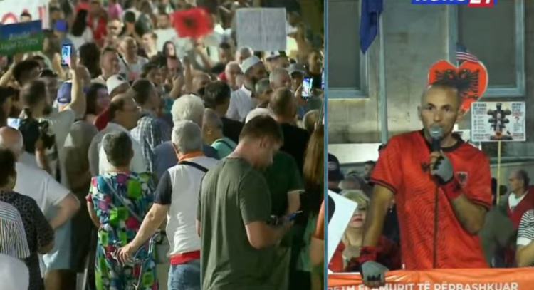“Flamurtari” i protestës/ Agron Jemini: Asnjë sulm nuk më frikëson dhe nuk më largon nga protesta, të mos përçahemi
