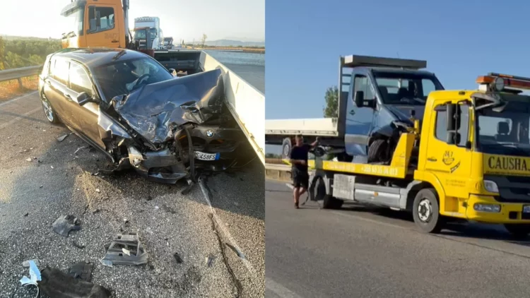 Tre automjete përplasen në autostradën Levan-Tepelenë, një person mbetet i lënduar