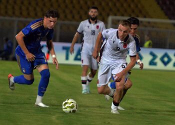 Lojërat Mesdhetare, Kombëtarja U-21 merr një barazim të çmuar me Italinë në ndeshjen e parë të grupit