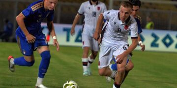 Lojërat Mesdhetare, Kombëtarja U-21 merr një barazim të çmuar me Italinë në ndeshjen e parë të grupit