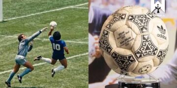 ‘Dora e Zotit’ në Botërorin 1986, topi i golit të famshëm të Maradonës shitet në ankand rreth 3 milionë euro