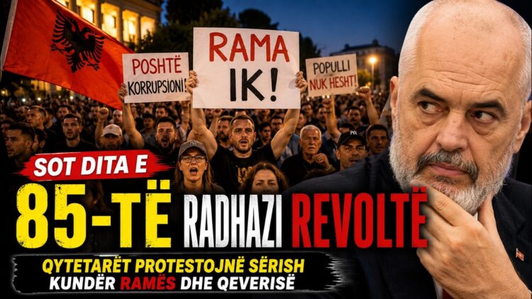 Protesta e 85-të kundër Ramës, qytetarët marshojnë drejt Kryeministrisë: Shqipëria kërkon revolucion