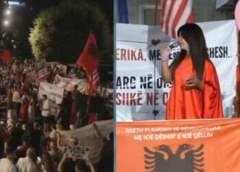 Protestuesja ironizon Ramën: Në shesh kam parë flamingo e shqiponja, sorrat janë në karriget e pushtetit