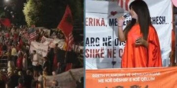Protestuesja ironizon Ramën: Në shesh kam parë flamingo e shqiponja, sorrat janë në karriget e pushtetit