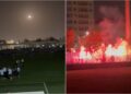 Fiken dritat në stadium gjatë ndeshjes Teuta-Tirana, tifozët në kor: Rama ik!
