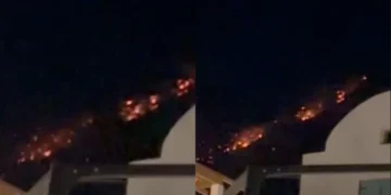 Zjarri në Malin e Çikës, flakët afrohen kërcënueshëm drejt fshatit turistik të Dhërmiut