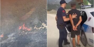 Ndezi zjarr në fshatin Tërbaç dhe flakët u përhapën edhe në Vranisht, arrestohet 25-vjeçari Aderjan Bojkoj
