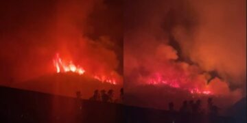 Situatë kritike në Gojan të Pukës, zjarri përpin malin dhe kërcënon fshatrat