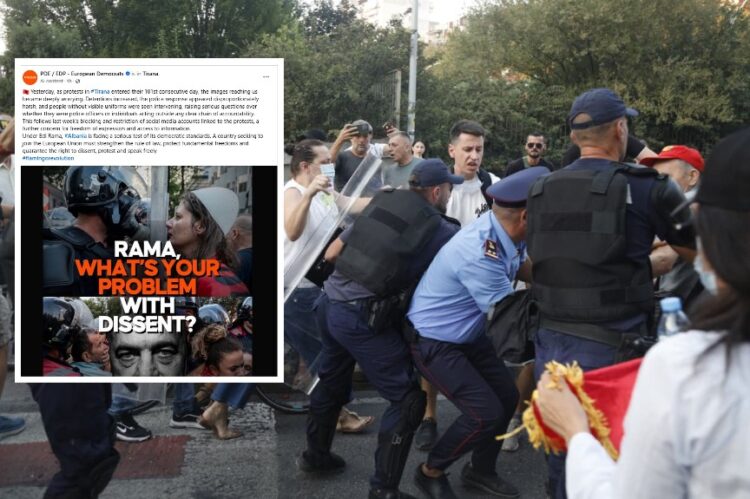 Demokratët Evropianë: Policia reagoi ashpër ndaj protestuesve, me Ramën demokracia është në pikëpyetje