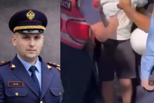 Goditi me grusht në bark qytetarin, Skënder Hita pezullon nga detyra efektivin e “Shqiponjave”