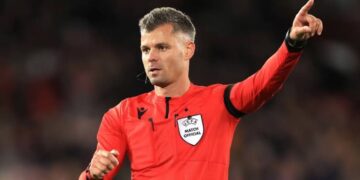 UEFA i beson sërish arbitrave shqiptarë, Enea Jorgji gjykon ndeshjen e Ligës së Kombeve
