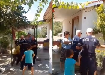 Kryefamiljari në Kuçovë merret zvarrë nga policia në sy të fëmijëve