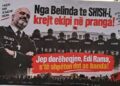 Pankartat ironizuese: “Nga Belinda te SHISH-i, krejt ekipi në pranga! Jep dorëheqjen Edi Rama, nuk të shpëton dot as banda