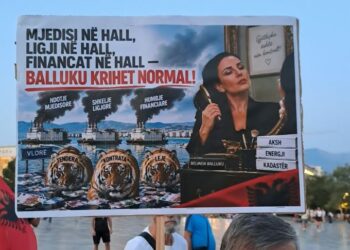 Protestuesit me pankarta pikante ndaj qeverisë: Financat në hall, Balluku krihet normal