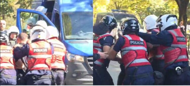“Arrestoni Ramën”/ Kaos para Kuvendit, protestuesit përplasen me policinë, shoqërohen disa persona