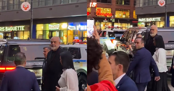 “O mafioz!” Të rinjtë shqiptarë e ‘mirëpresin’ me vezë Edi Ramës në New York: O kriminel, e gjithë Shqipëria të urren