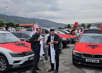 Me flamuj dhe simbole kombëtare/ Diaspora shqiptare udhëton prej tre ditësh nga Anglia dhe Europa drejt Tiranës për protestën
