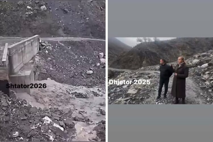 U inaugurua vetëm një javë më parë, shembet ura që kushtoi 40 milionë lekë në Klos