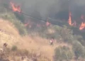 Zjarri përfshin zonën e Bagos në Kavajë dhe flakët i afrohen banesave, kërkohet ndërhyrja nga ajri