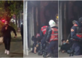 Shtatë efektivë rrethojnë protestuesin, e dhunojnë me shkopa gome dhe e shtrijnë në tokë