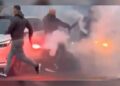 Sherr dhe flakadanë para derbit të kryeqytetit, përplasen tifozët e Partizanit dhe Tiranës
