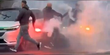 Sherr dhe flakadanë para derbit të kryeqytetit, përplasen tifozët e Partizanit dhe Tiranës