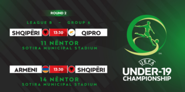Raundi i dytë i EURO U-19/ Kombëtarja pjesë e grupit B6, përballet me Qipron dhe Armeninë