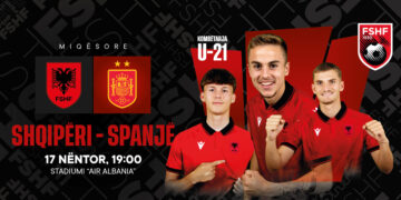 Ndeshje miqësore/ Kombëtarja U-21 përballet me Spanjën më 17 nëntor në ‘Air Albania’