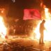 Protesta e studentëve në Tiranë përshkallëzohet në dhunë, gaz lotsjellës dhe barrikada në flakë
