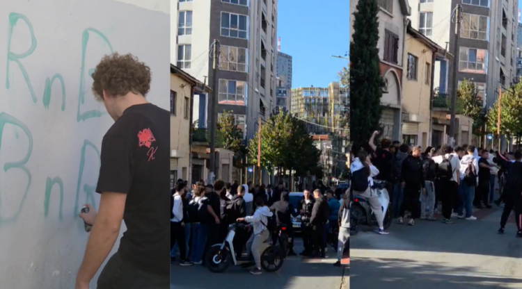 Nxënësit e gjimnazit “Partizani” i bashkohen protestës, bojkotojnë mësimin dhe bllokojnë rrugën