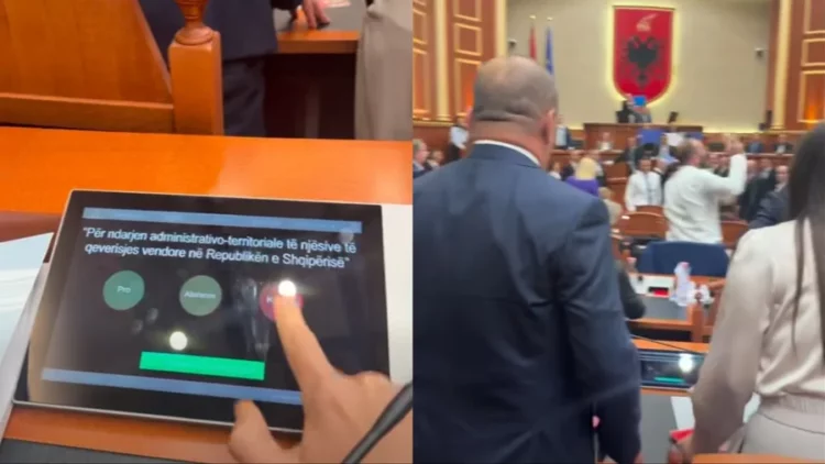 “Votë kundër”/ Marjana Koçeku publikon pamjet nga votimi i Reformës Territoriale në Kuvend