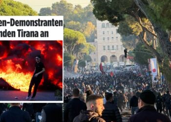 Gazeta gjermane BILD: Protestuesit i vënë flakën Tiranës, kërkohet dorëheqja e kryeministrit Rama