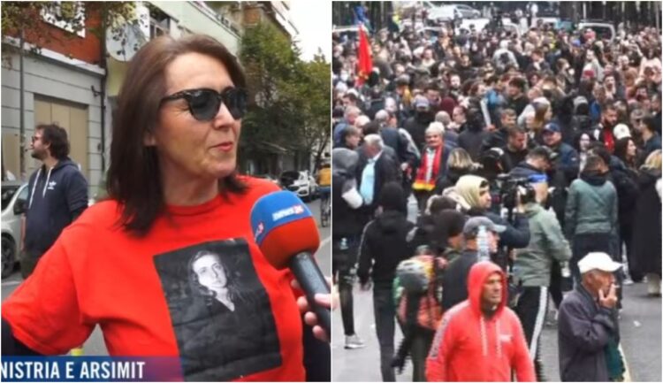 Me foton e Musine Kokalarit, protestuesja: Shqipërisë i duhen njerëz që e duan vendin, shpresoj shumë te kjo revoltë