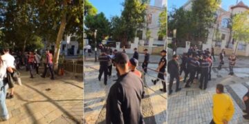 Arrestohen jashtë perimetrit të sigurisë dy protestues te Kuvendi