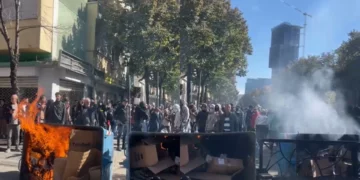 Tensione para Ministrisë së Arsimit/ Studentët vendosin barrikada, u vënë flakën edhe koshave të mbeturinave