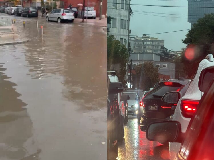 Reshjet e dendura pushtojnë vendin,Tirana paralizohet nga trafiku