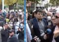 Vijon protesta para Kuvendit, studentët dhe pedagogët heqin gardhin metalik dhe qëndrojnë përballë policisë