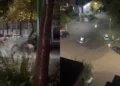 Reshjet e shiut përmbytin qytetin e Vlorës, rrugët kthehen në ‘lumenj’